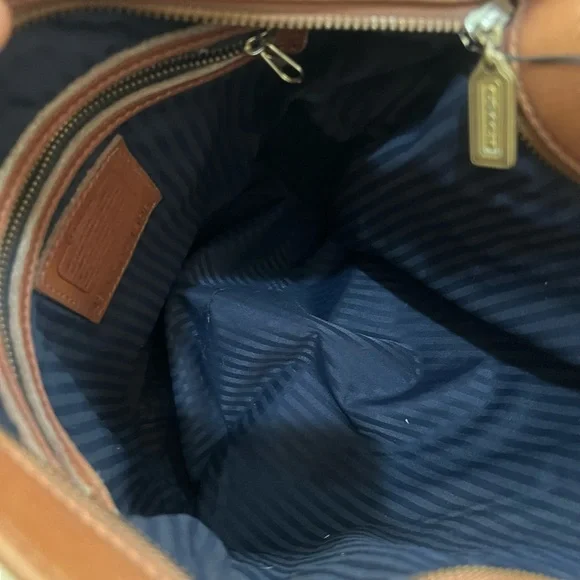 COACH Duffle Bag Brown Vintage Crossbody Shoulder Bag Pebble Leather Made In USA - Picture 12 of 15